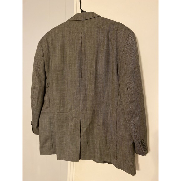 Lauren Ralph Lauren Sport Coat Blazer Adult 44S Brown Black Wool Houndstooth Men - Picture 2 of 4